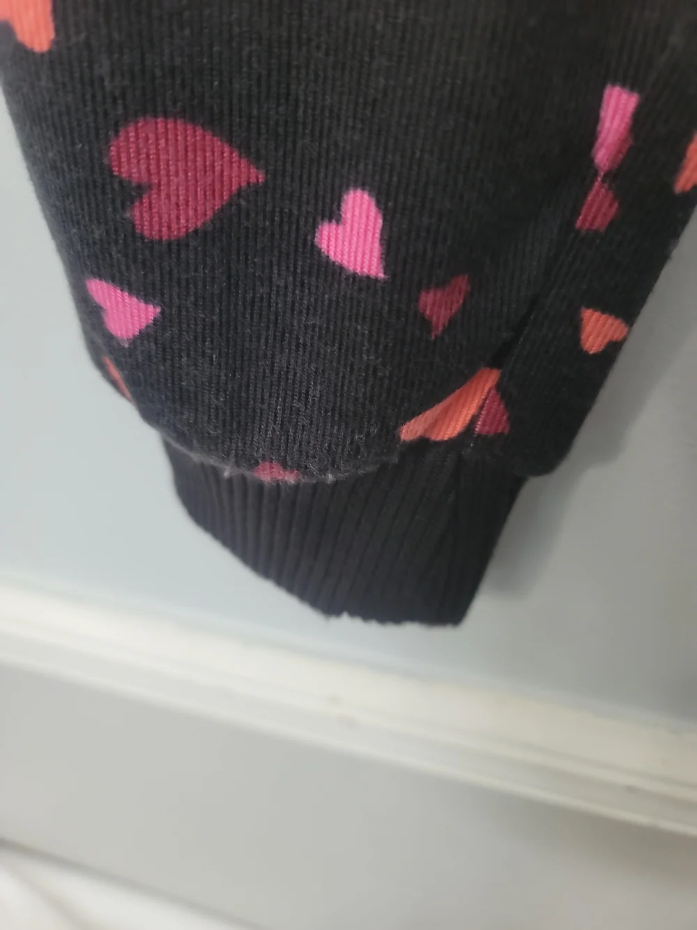 kate spade Black Pajama Set with Pink Heart Print